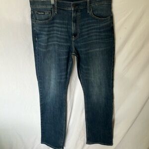 Calvin Klein: Blue Straight Jeans Classic Denim- 34x30
